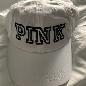 Pink Victoria Secret White Hat